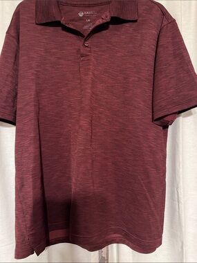 Haggar Men's Burgundy Heather Polo Shirt